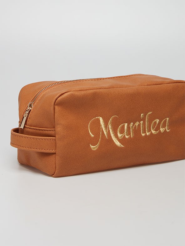 Beauty case in ecopelle personalizzato